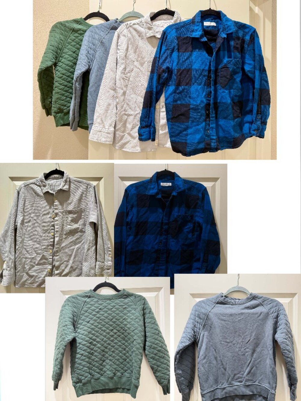 🔥 Zara Boys Long Sleeve & Sweater Bundle - 4 Piece Set (Sizes 8-10) 🎒